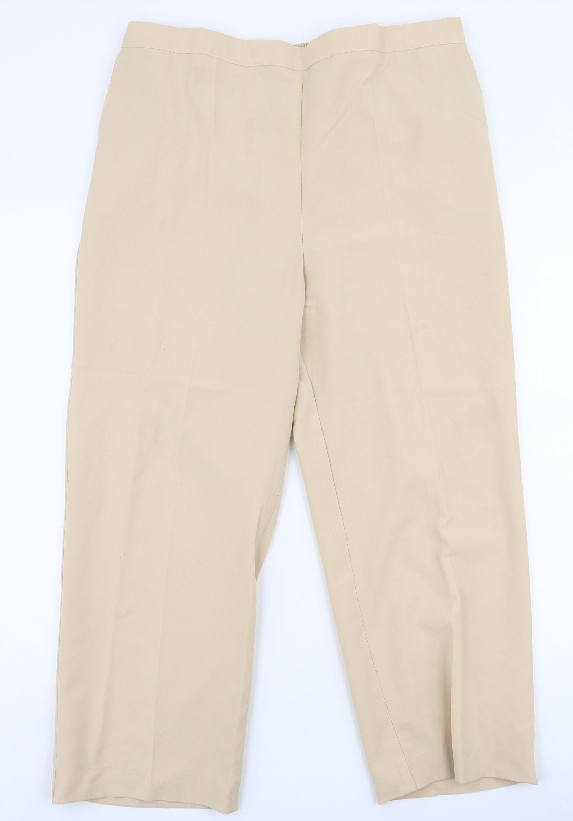 Preworn Womens Beige  Polyester Trousers  Size 20 L25 in Regular
