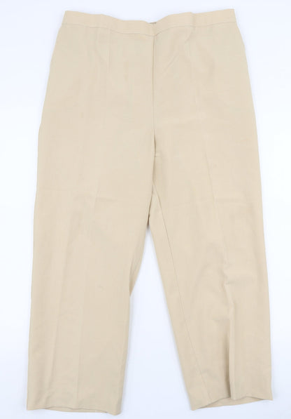 Preworn Womens Beige  Polyester Trousers  Size 20 L25 in Regular