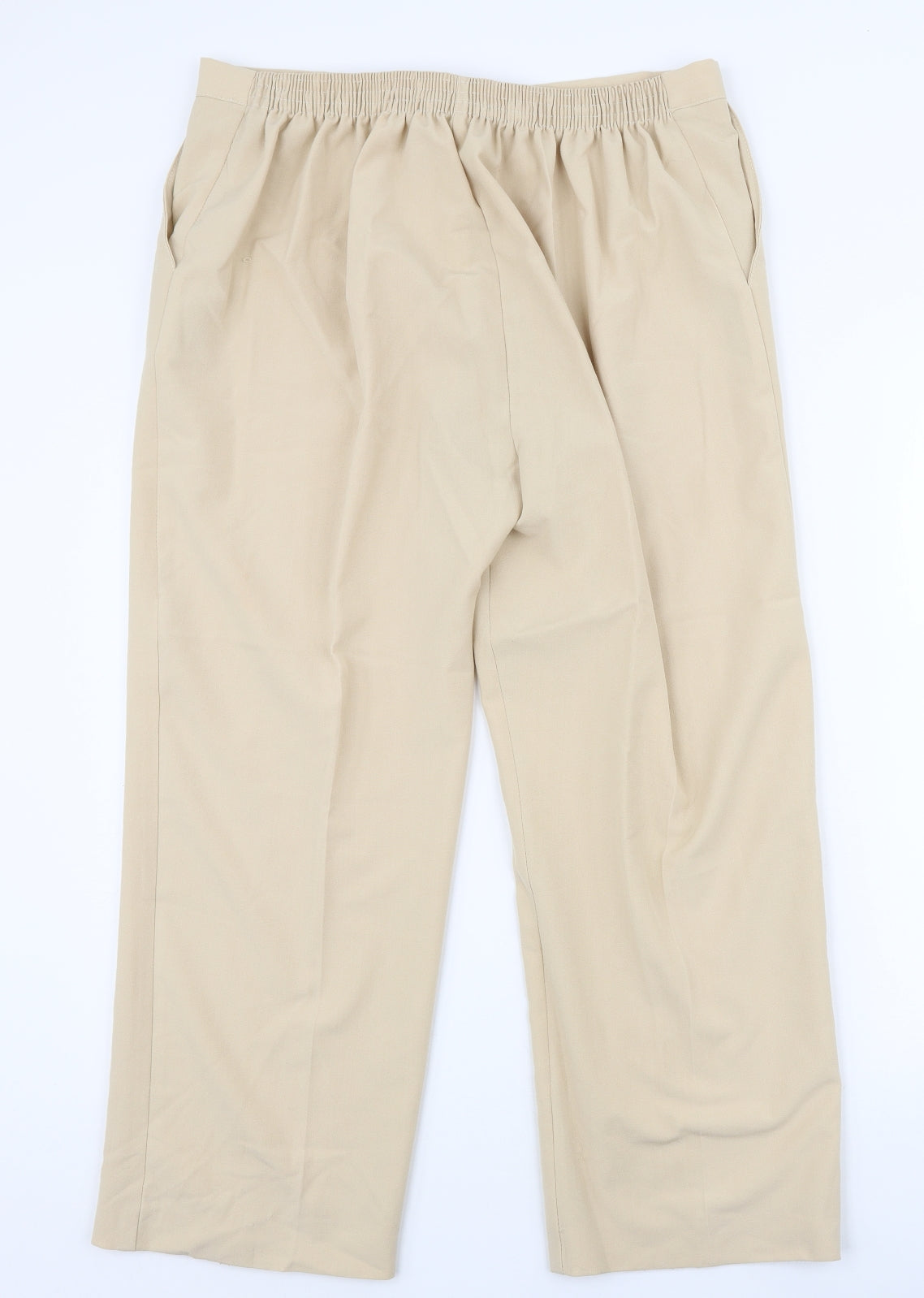 Preworn Womens Beige  Polyester Trousers  Size 20 L25 in Regular