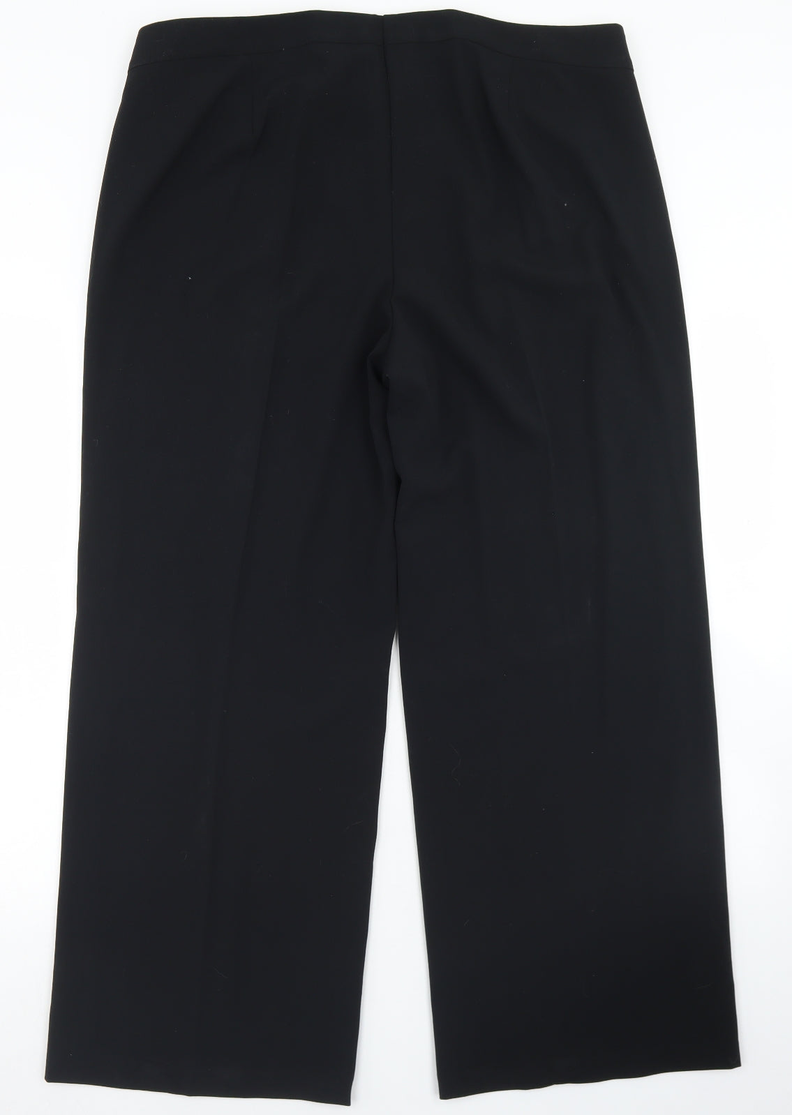 Marks and Spencer Womens Black  Polyester Dress Pants Trousers Size 38 in L28 in Regular Zip