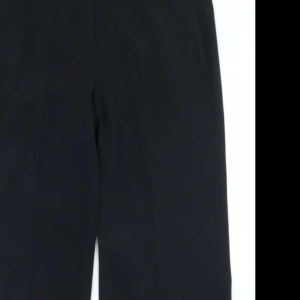 Marks and Spencer Womens Black  Polyester Dress Pants Trousers Size 38 in L28 in Regular Zip