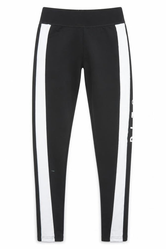 PRETTYLITTLETHING Womens Black  Polyester Compression Leggings Size 8 L25 in Regular