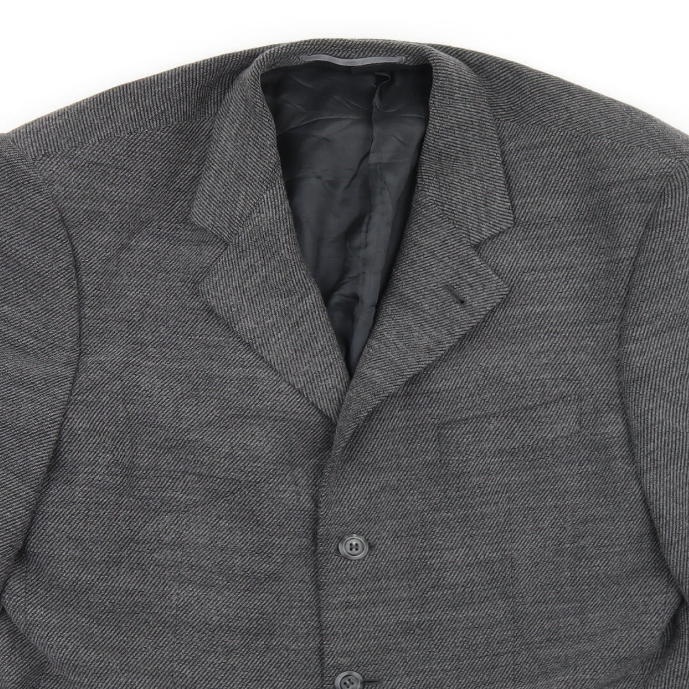 Brook Taverner Mens Grey  Wool Jacket Blazer Size 40