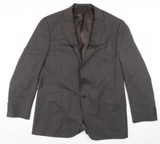 Marks and Spencer Mens Brown  Wool Jacket Blazer Size 44