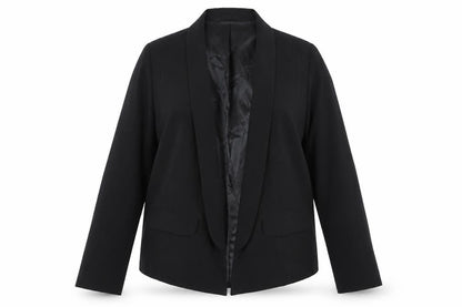 George Womens Black  Polyester Jacket Blazer Size 14