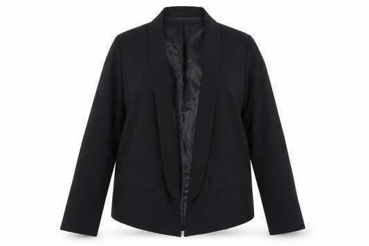 George Womens Black  Polyester Jacket Blazer Size 14