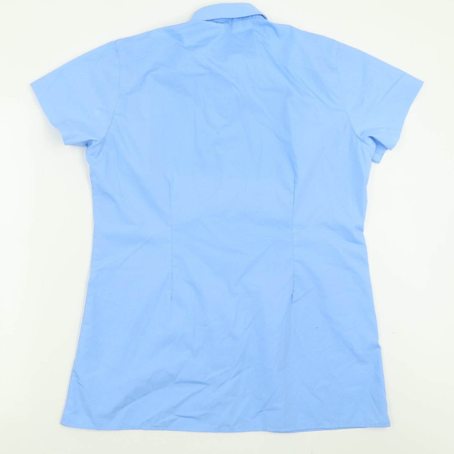 TruTex Mens Blue  Polyester  Button-Up Size L Collared Button