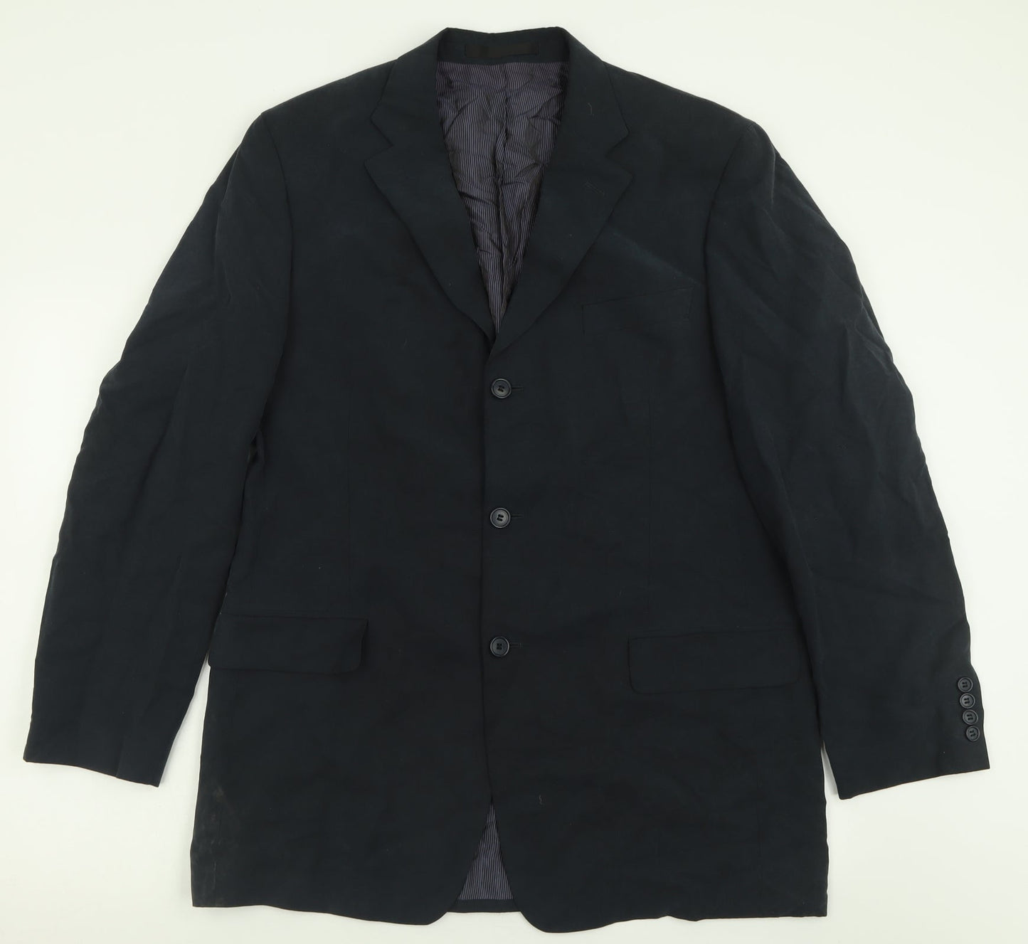 Marks and Spencer Mens Blue  Lyocell Jacket Suit Jacket Size 42