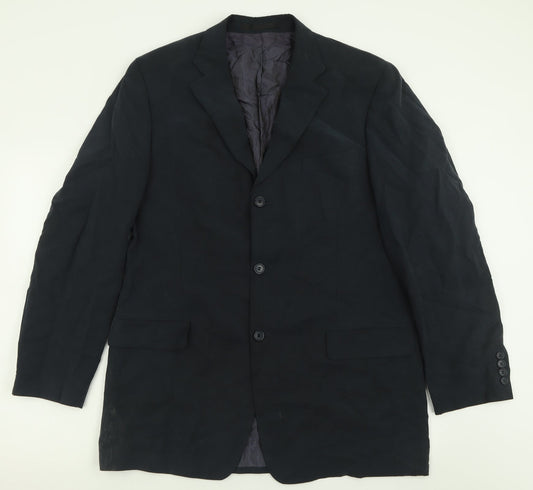 Marks and Spencer Mens Blue  Lyocell Jacket Suit Jacket Size 42