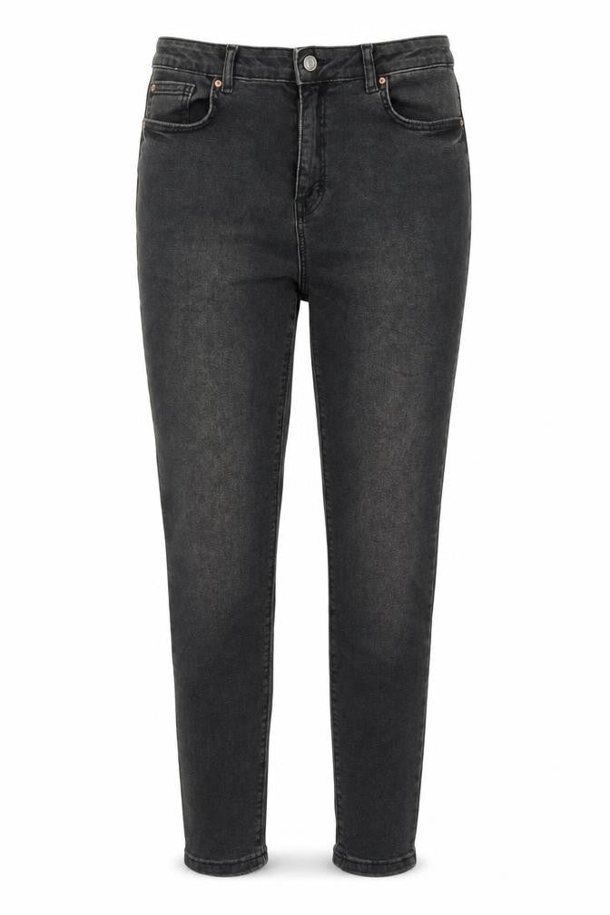 Denim & Co. Womens Black  Cotton Skinny Jeans Size 14 L29 in Regular Button