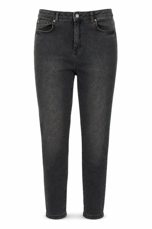 Denim & Co. Womens Black  Cotton Skinny Jeans Size 14 L29 in Regular Button