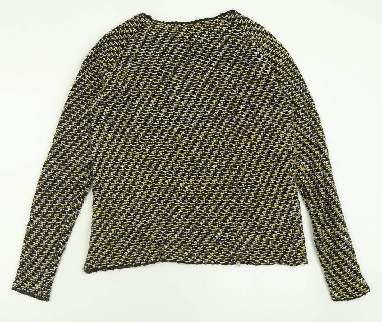 Zara Womens Yellow Crew Neck  Acrylic Pullover Jumper Size M