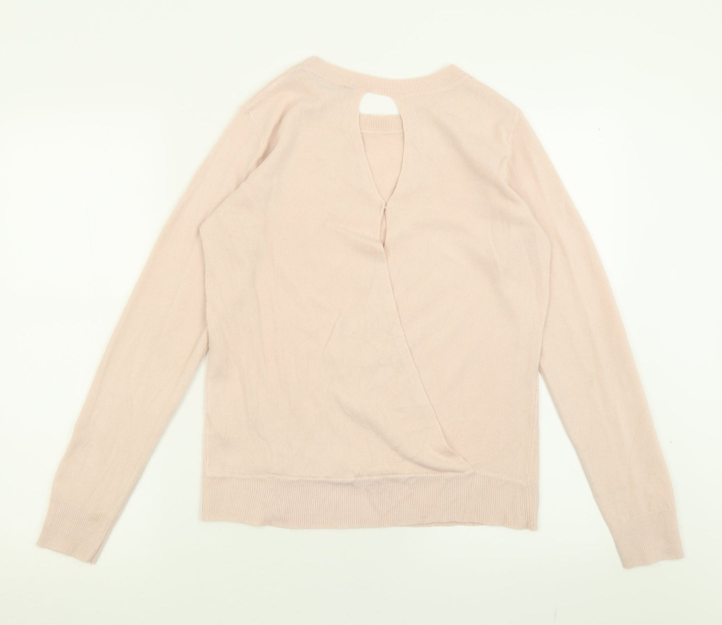 Dorothy Perkins Womens Pink Crew Neck  Acrylic Pullover Jumper Size 10