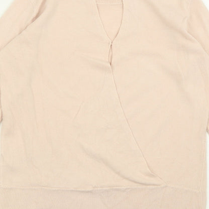 Dorothy Perkins Womens Pink Crew Neck  Acrylic Pullover Jumper Size 10