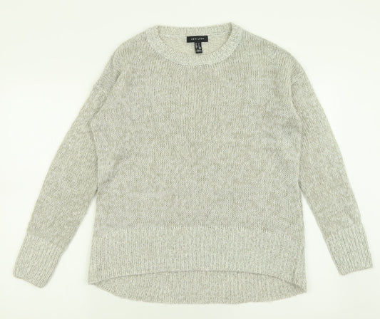 New Look Womens Beige Crew Neck  Acrylic Pullover Jumper Size S