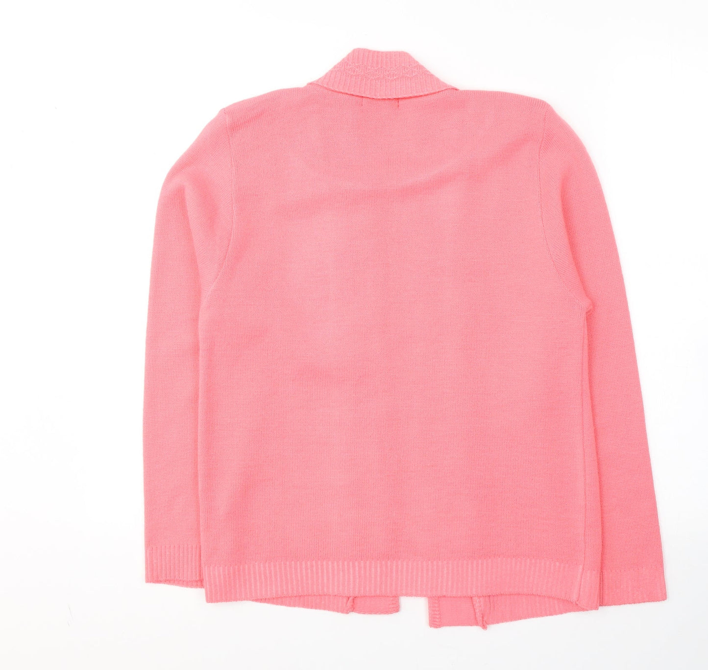 Glimpse Design Womens Pink Round Neck Striped Acrylic Pullover Jumper Size S
