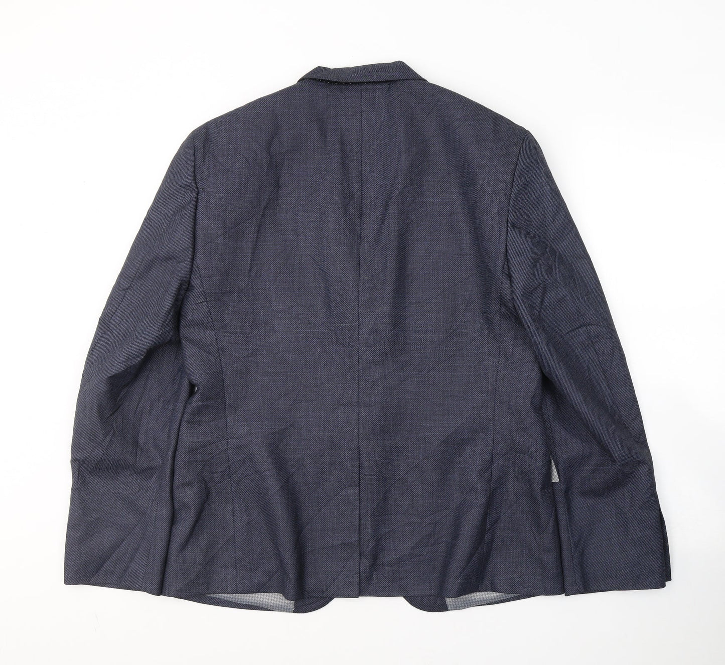 BHS Mens Blue  Polyester Jacket Suit Size S