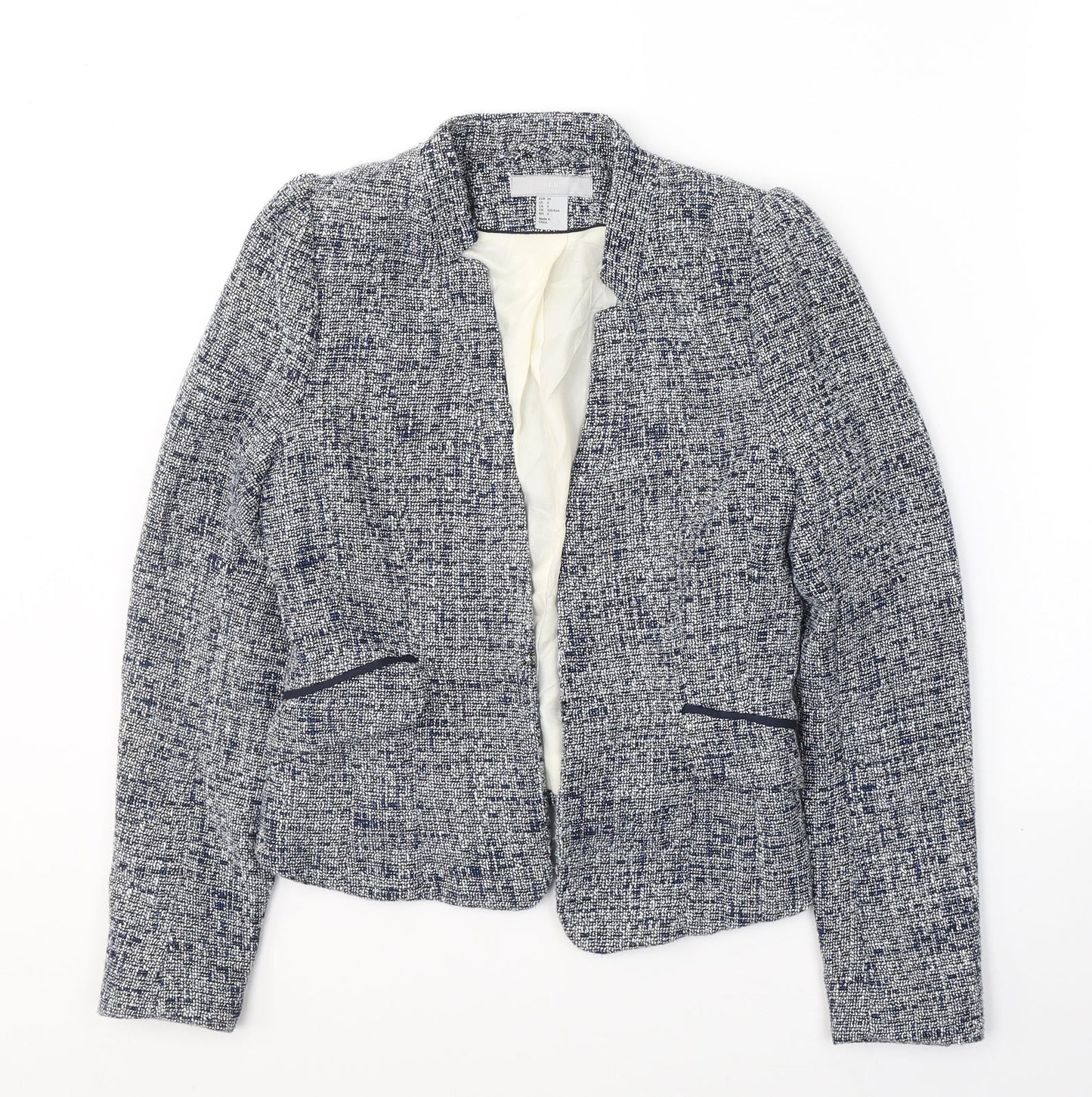 H&M Womens Blue   Jacket Blazer Size 4