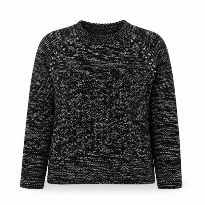 Next Womens Black Round Neck  Acrylic Pullover Jumper Size 12