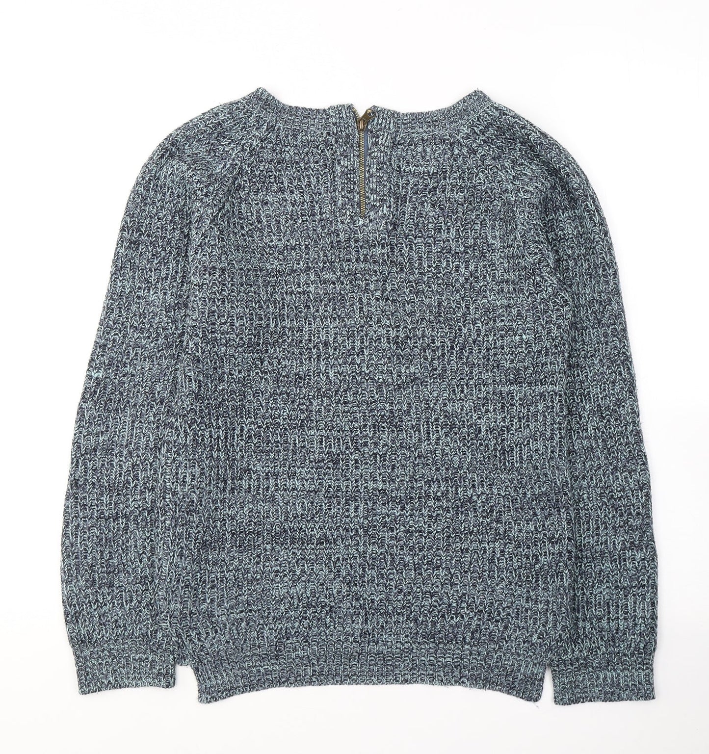 Atmosphere Womens Blue Round Neck  Acrylic Pullover Jumper Size 8