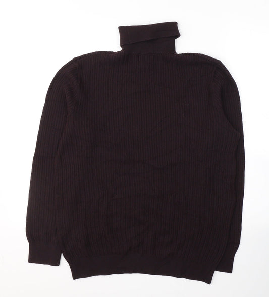 H&M Womens Red Roll Neck  Acrylic Pullover Jumper Size L