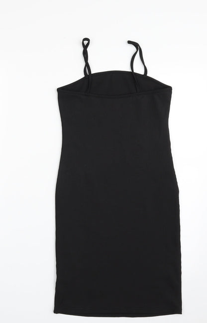 SHEIN Womens Black  Polyester Slip Dress  Size M  Square Neck Pullover