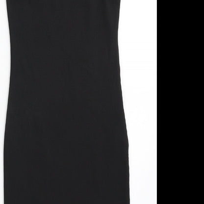 SHEIN Womens Black  Polyester Slip Dress  Size M  Square Neck Pullover