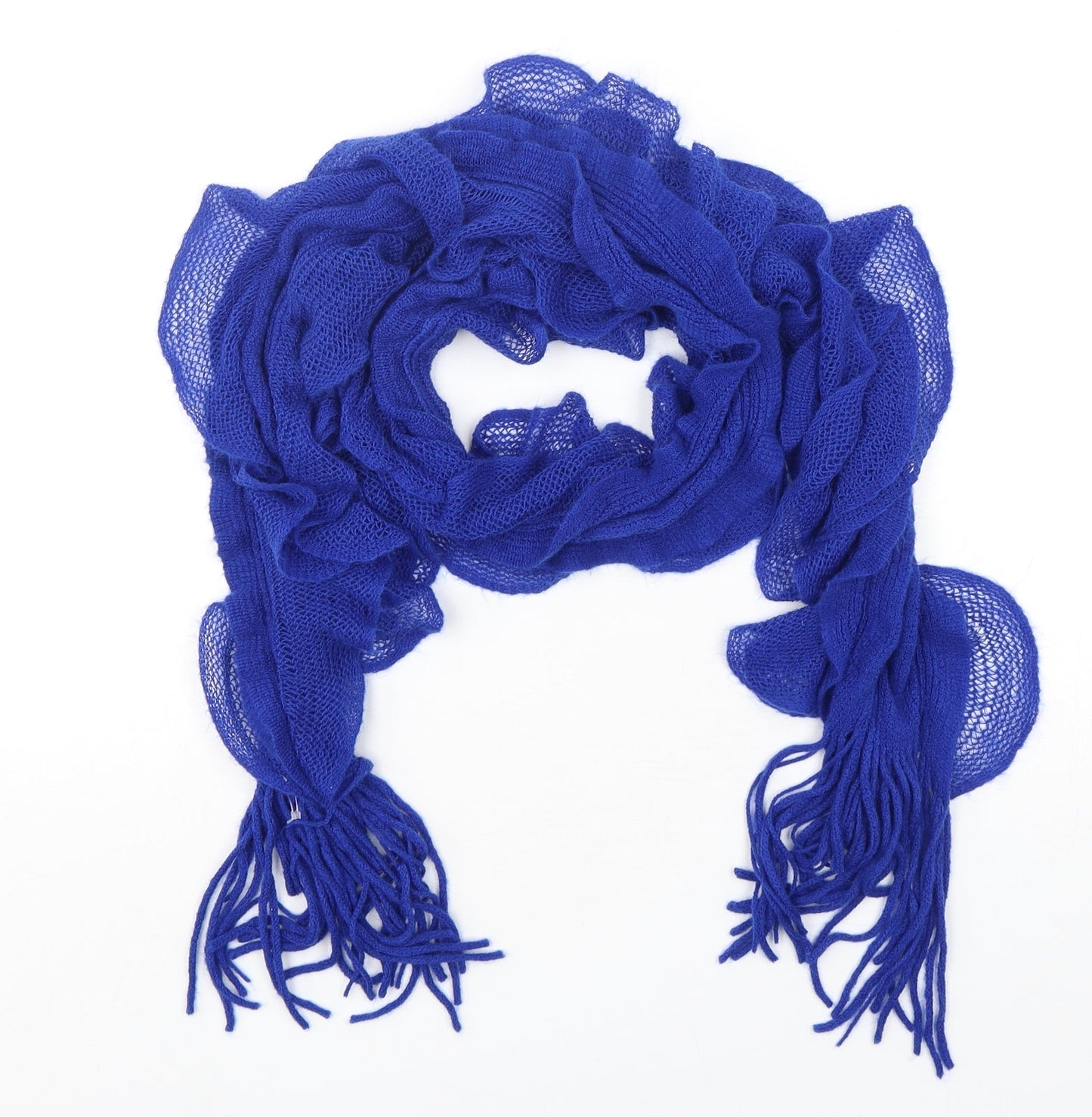 Preworn Womens Blue  Polyester  Scarf