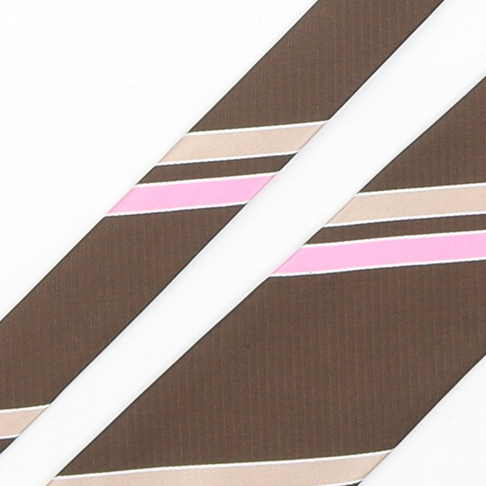 Burton  Mens Multicoloured Striped Polyester Pointed Tie One Size