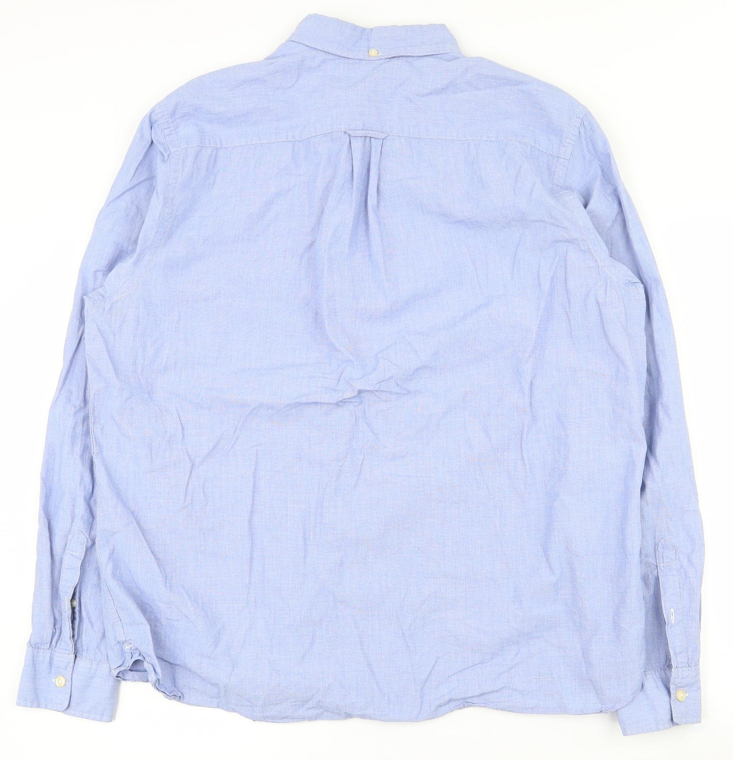 Label of Graded Goods Mens Blue  Cotton  Button-Up Size XL Collared Button
