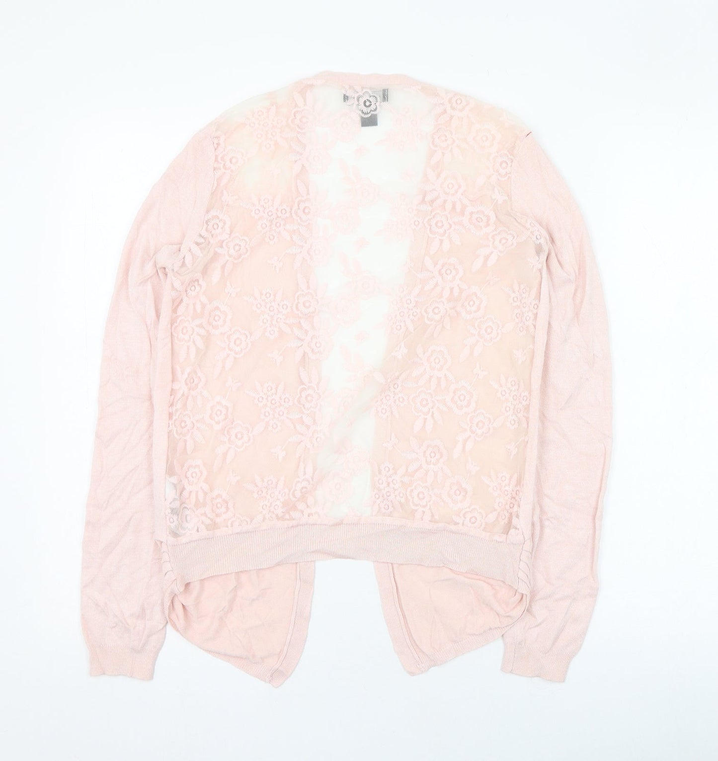 New Look Womens Pink Square Neck  Viscose Cardigan Jumper Size 6