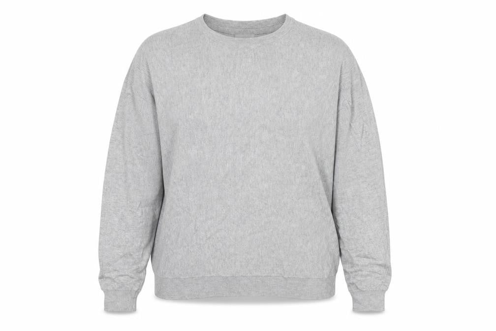 Noisy may Womens Grey Round Neck  Viscose Pullover Jumper Size L