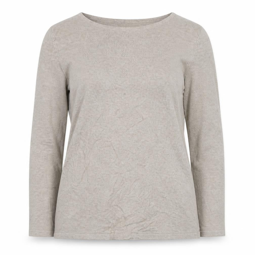 Bonmarché Womens Brown Round Neck Viscose Pullover Jumper Size S