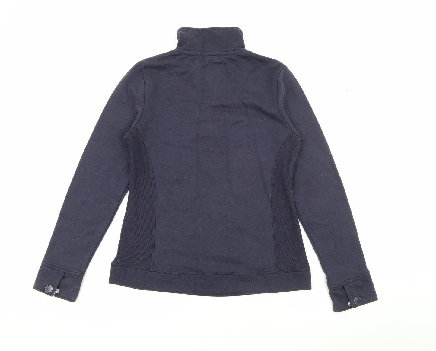 TU Womens Blue High Neck  Cotton Pullover Jumper Size 10