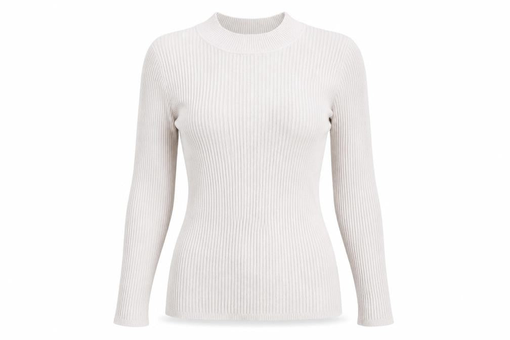 Primark Womens Beige High Neck  Viscose Pullover Jumper Size M