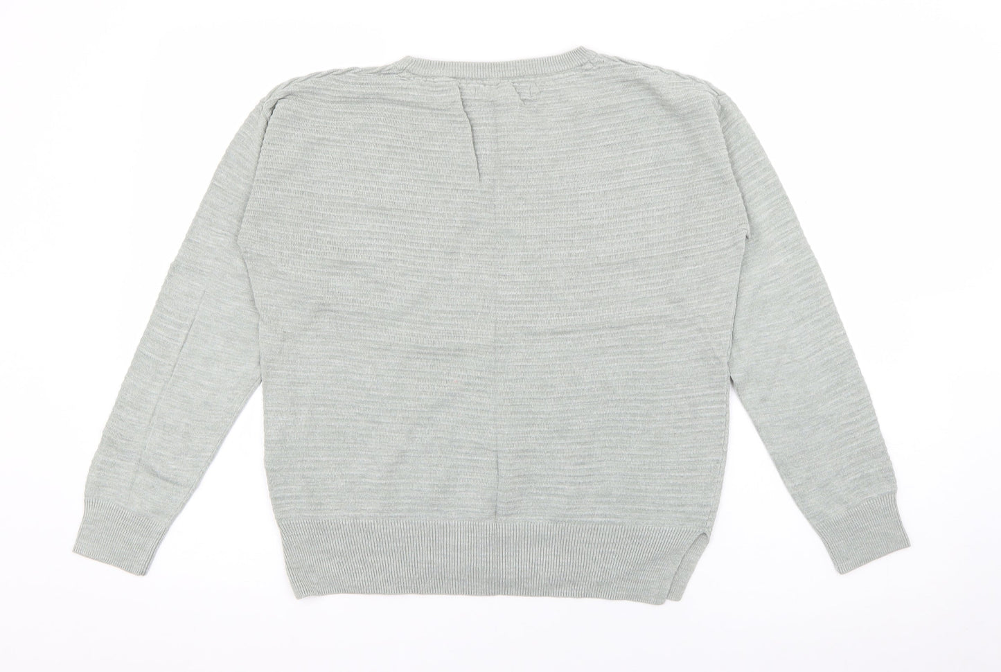 NEXT Womens Green Crew Neck  Viscose Pullover Jumper Size 12