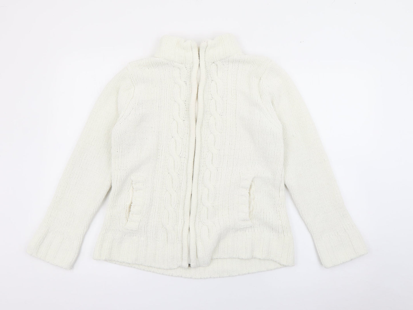 Dixie Womens White   Jacket  Size S  Zip
