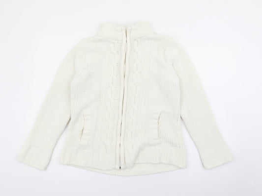 Dixie Womens White   Jacket  Size S  Zip