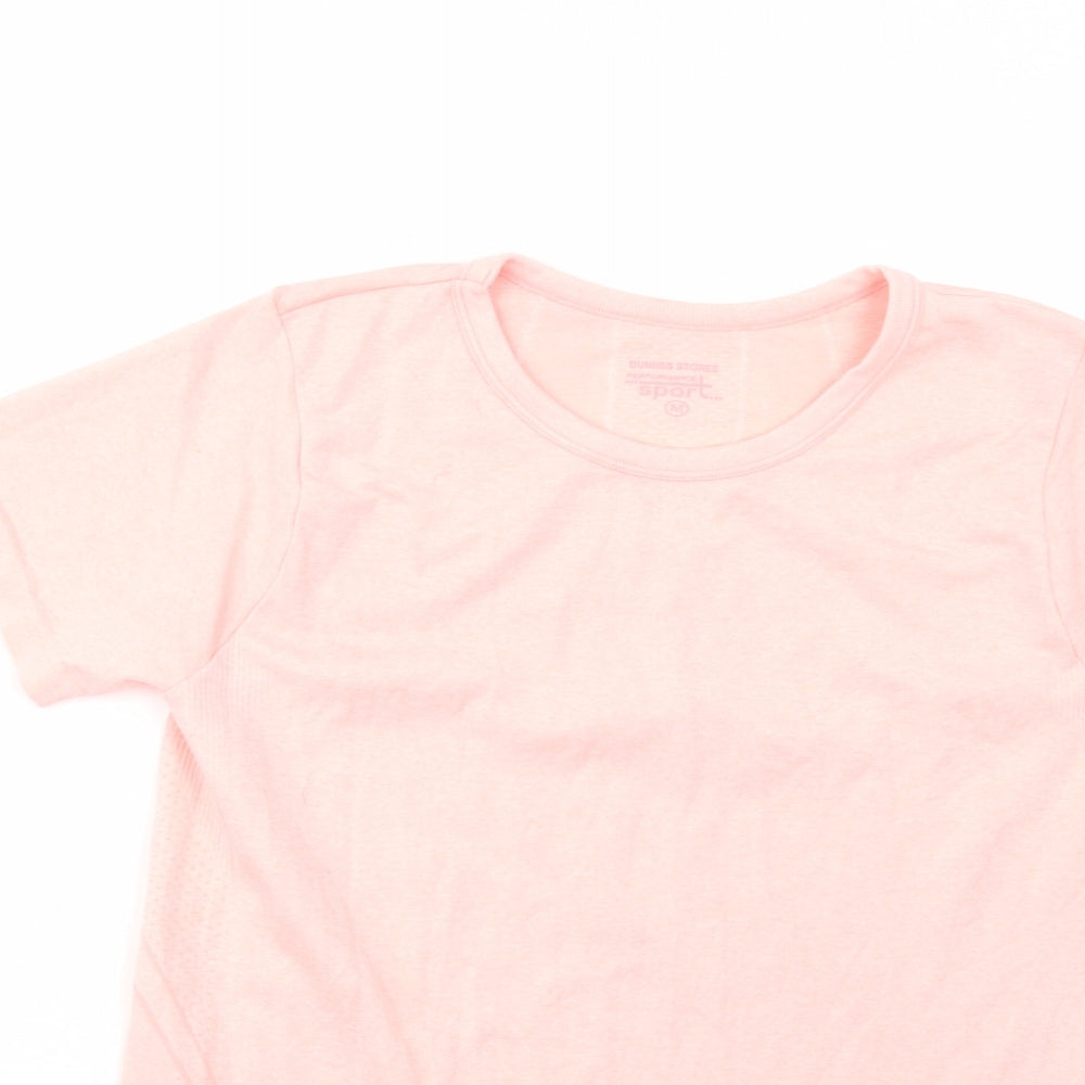 Dunnes Stores Womens Pink  Polyester Pullover T-Shirt Size M Crew Neck Pullover