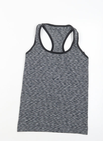 Marks & Spencer Womens Grey  Polyester Pullover Tank Size S Scoop Neck Pullover
