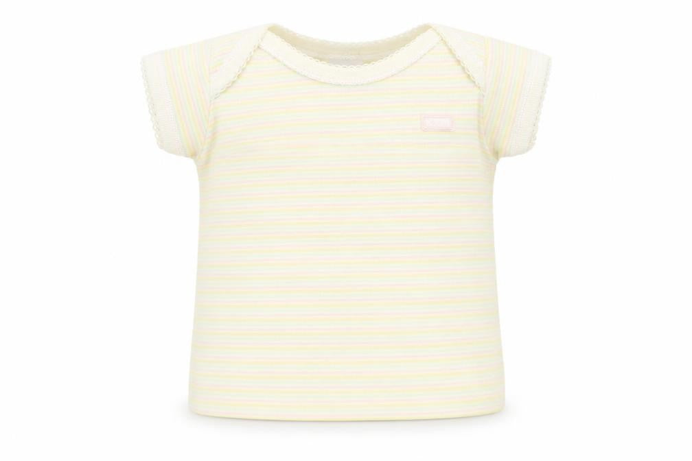 Boots Baby Multicoloured Striped Cotton Basic T-Shirt Size 3-6 Months Crew Neck Pullover