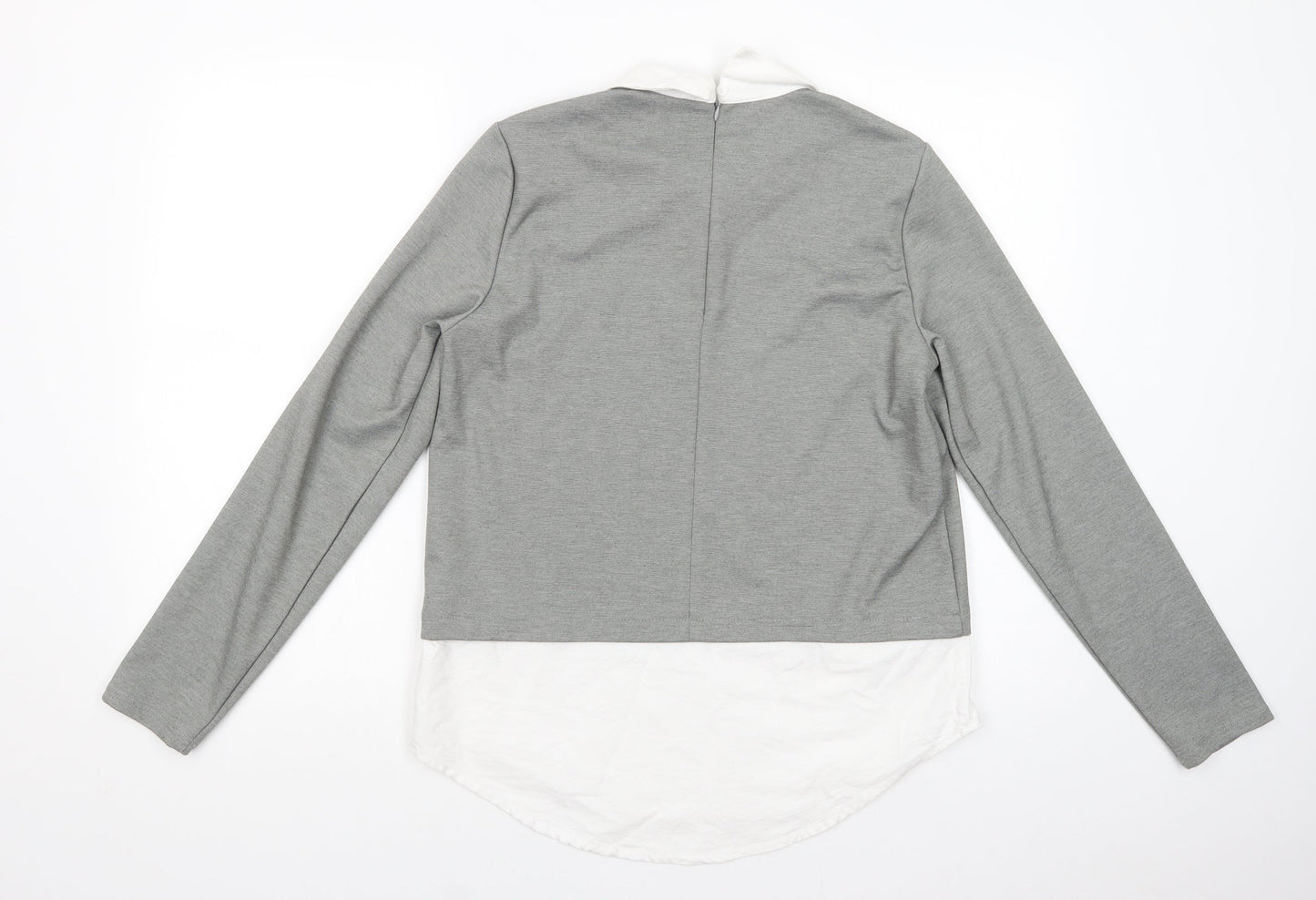 VERO MODA Womens Grey  Polyester Basic Blouse Size M Collared