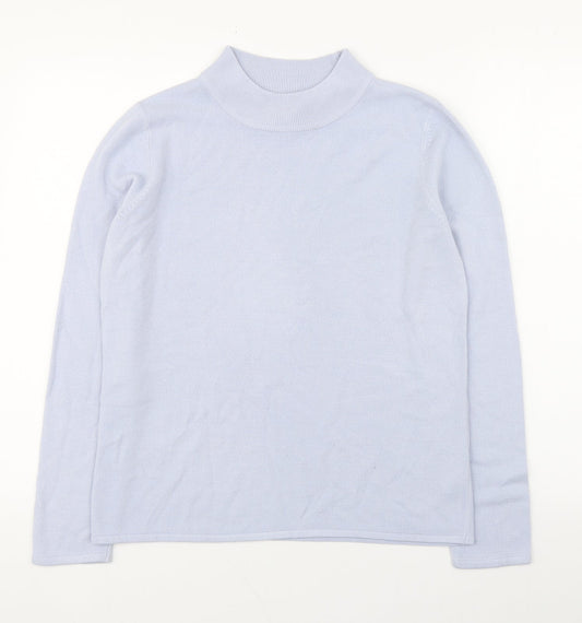 Bonmarché Womens Purple High Neck  Acrylic Pullover Jumper Size S