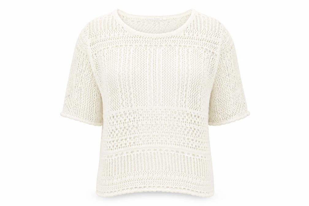 George Womens Ivory Round Neck  Cotton Pullover Jumper Size 10