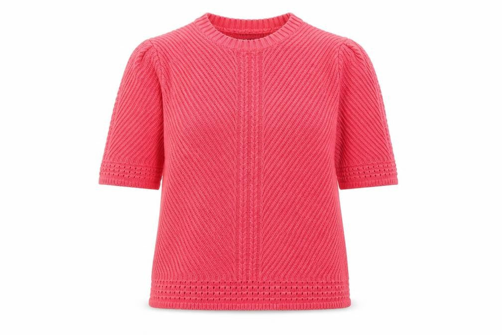 Marks & Spencer Womens Pink Round Neck  Cotton Pullover Jumper Size 16