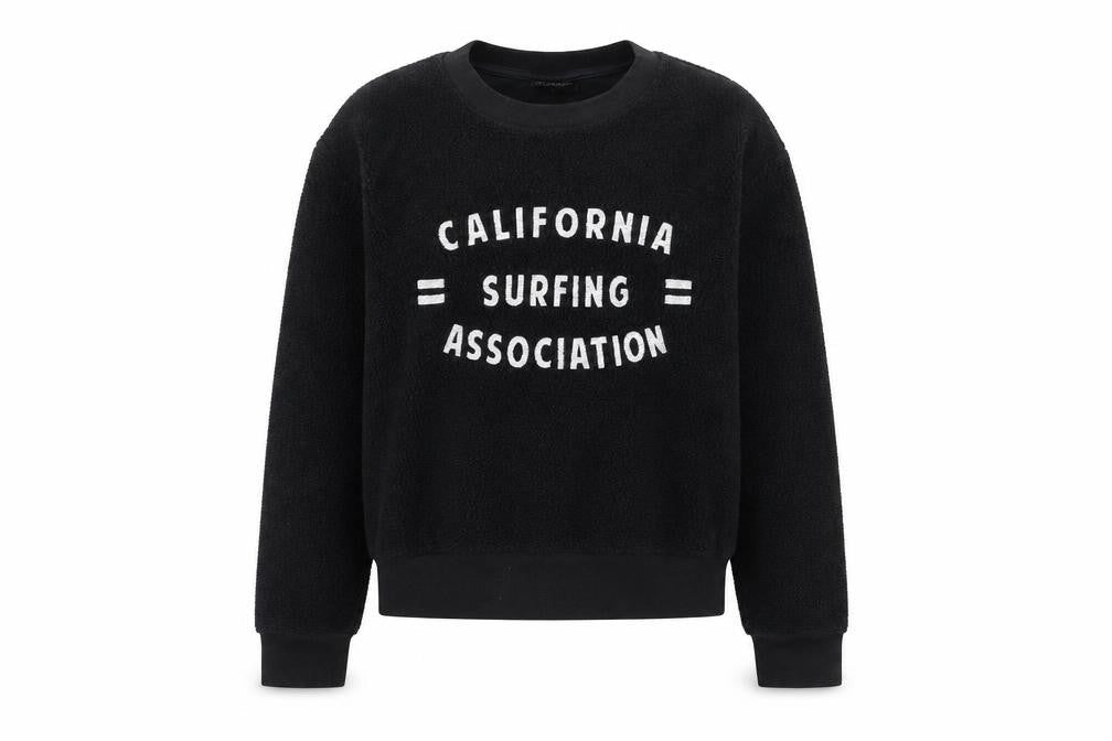 Topshop Womens Black  Polyester Pullover Sweatshirt Size 8  Pullover - California Surfing Association