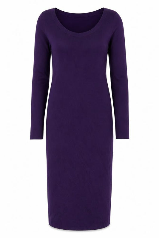 Oasis Womens Purple  Viscose Pencil Dress  Size S  Round Neck Pullover