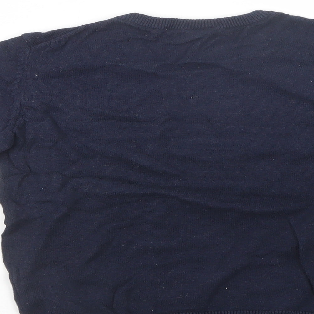 Gap Boys Blue V-Neck  Cotton Pullover Jumper Size 4 Years  Pullover