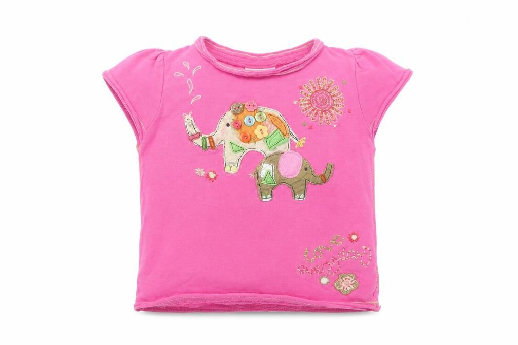 Next Baby Pink  Cotton Pullover T-Shirt Size 9-12 Months Crew Neck Pullover