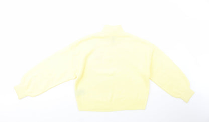 Preloved H&M Womens Yellow High Neck  Acrylic Pullover Jumper Size XS   - NYC - Back